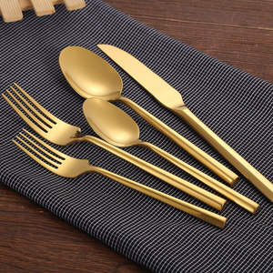 Wholesale stainless steel golden cutlery for wedding event