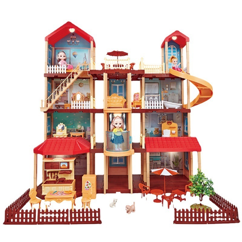 Hot selling Luxury House Villa Accessories Toys Doll House Set