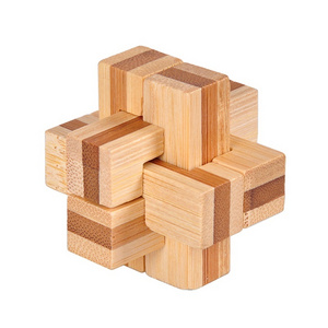 Cheap Chinese Classical 3D Wooden Burr Puzzle for Teens Adults