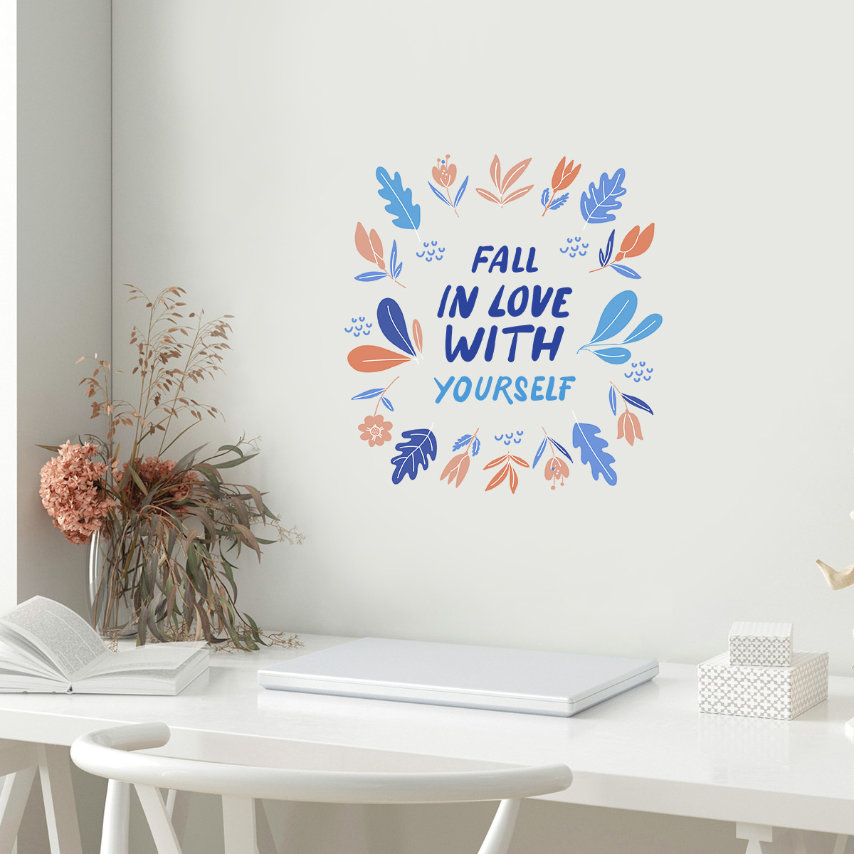 Professional Manufacturer Custom Wall Decal Fall in Love with Yourself Quote Wall stickers