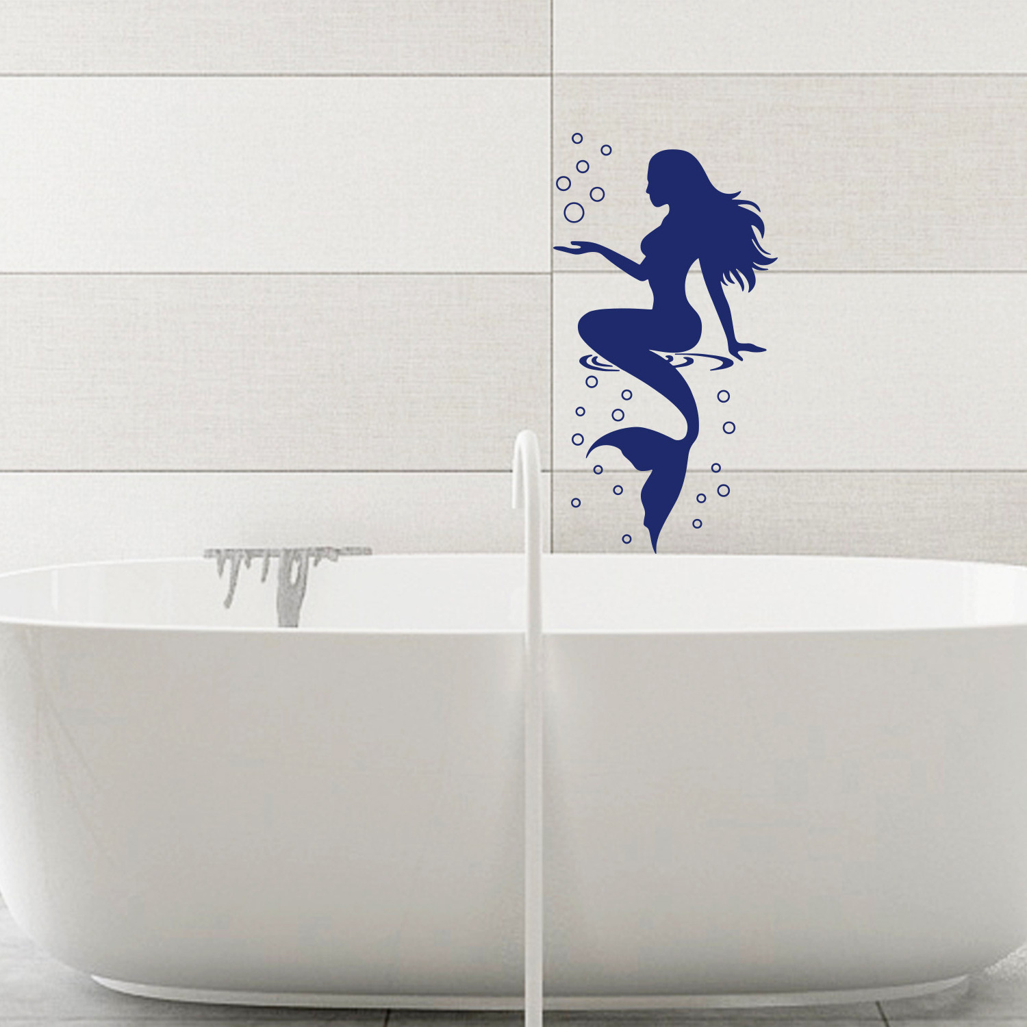 Home Decoration Die Cut Vinyl Sticker Bathroom Mermaid Wall Decals