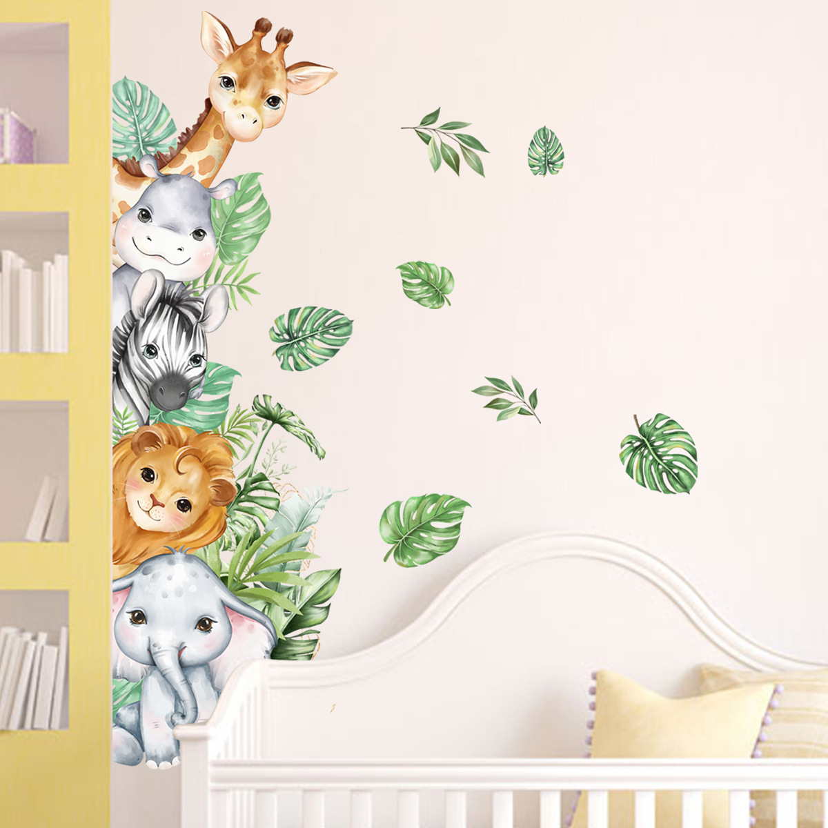 30*90cm Colourful Animal Children Nursery Wall Stickers Home Decal Peel and Stick Removable Wall Stickers for Kids Living Room