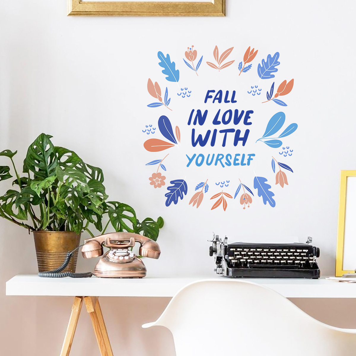 Professional Manufacturer Custom Wall Decal Fall in Love with Yourself Quote Wall stickers