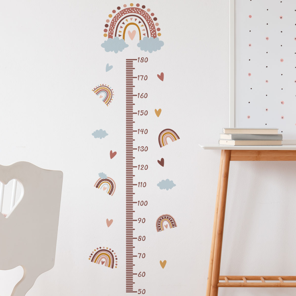 Removable Boho Rainbow Wallpaper Height Paste Children's Room Kindergarten wall decoration stickers