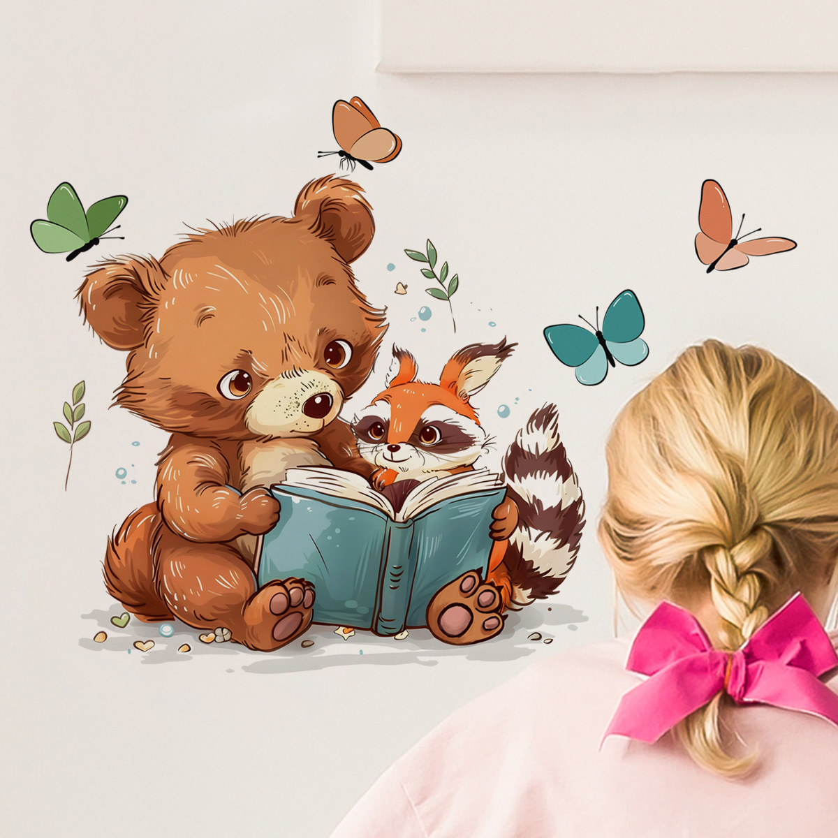 Cartoon Bear Wall Sticker Children's Room Animal Sticker Nursery Decor Baby Room Wall Decor Decals