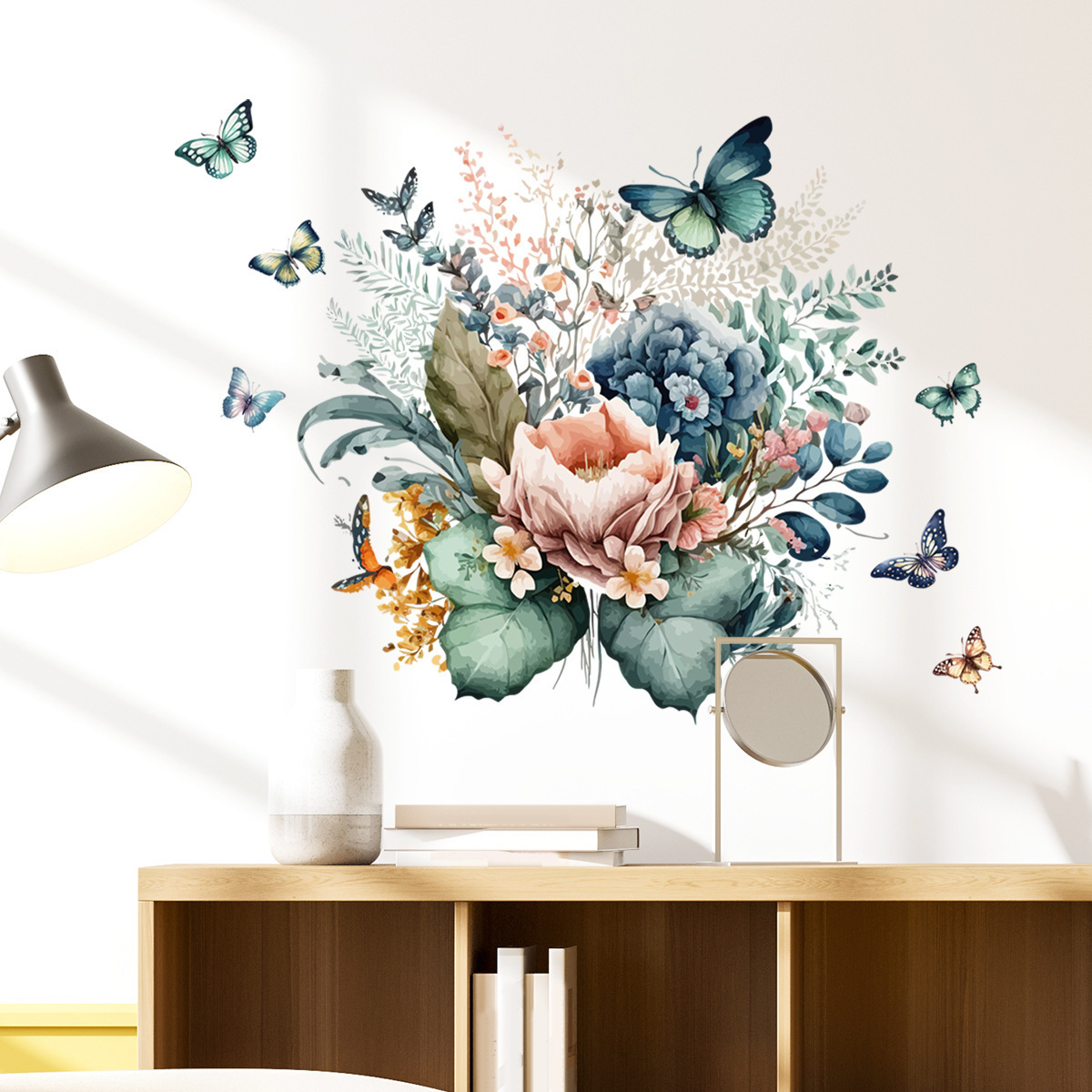 Customized Printing Vinyl Flower Wall Decals