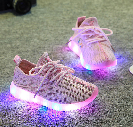 kids casual shoes LED light for boys outdoor shoes