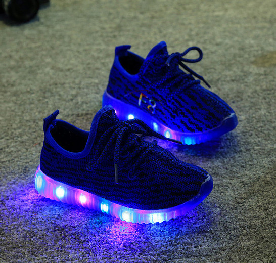 kids casual shoes LED light for boys outdoor shoes