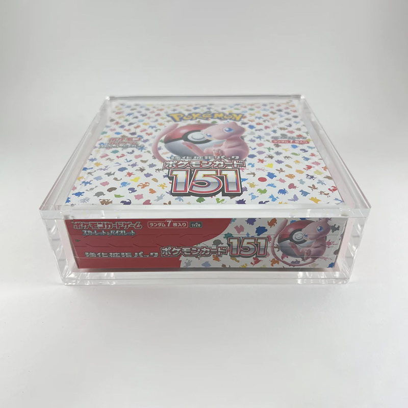 Japanese Large Booster Box Premium Acrylic Display Protector Case For Pokemon Scarlet and Violet 151 Booster Box