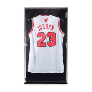 Football shirt frames custom acryilc Wall Mount/Freestanding Jersey storage case with lock for sports jerseys Display Case