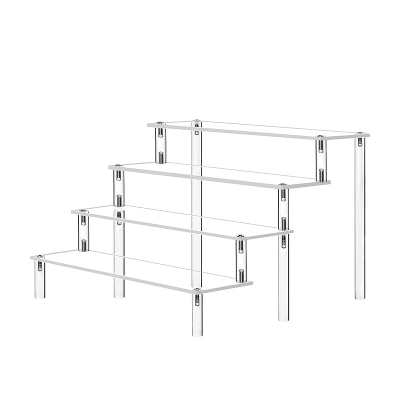 Large Acrylic Display Risers, Perfume Stand Organizer, Clear Acrylic Shelf Risers for Display Stands for Food