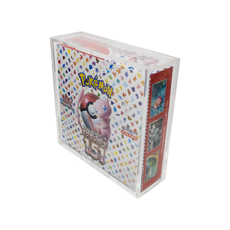 Japanese Large Booster Box Premium Acrylic Display Protector Case For Pokemon Scarlet and Violet 151 Booster Box