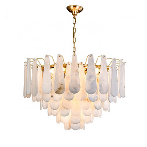 Light Luxury Marble Pendant Light High End Lamps Living Room Bedroom Creative Simple Hanging Chandelier Lamp