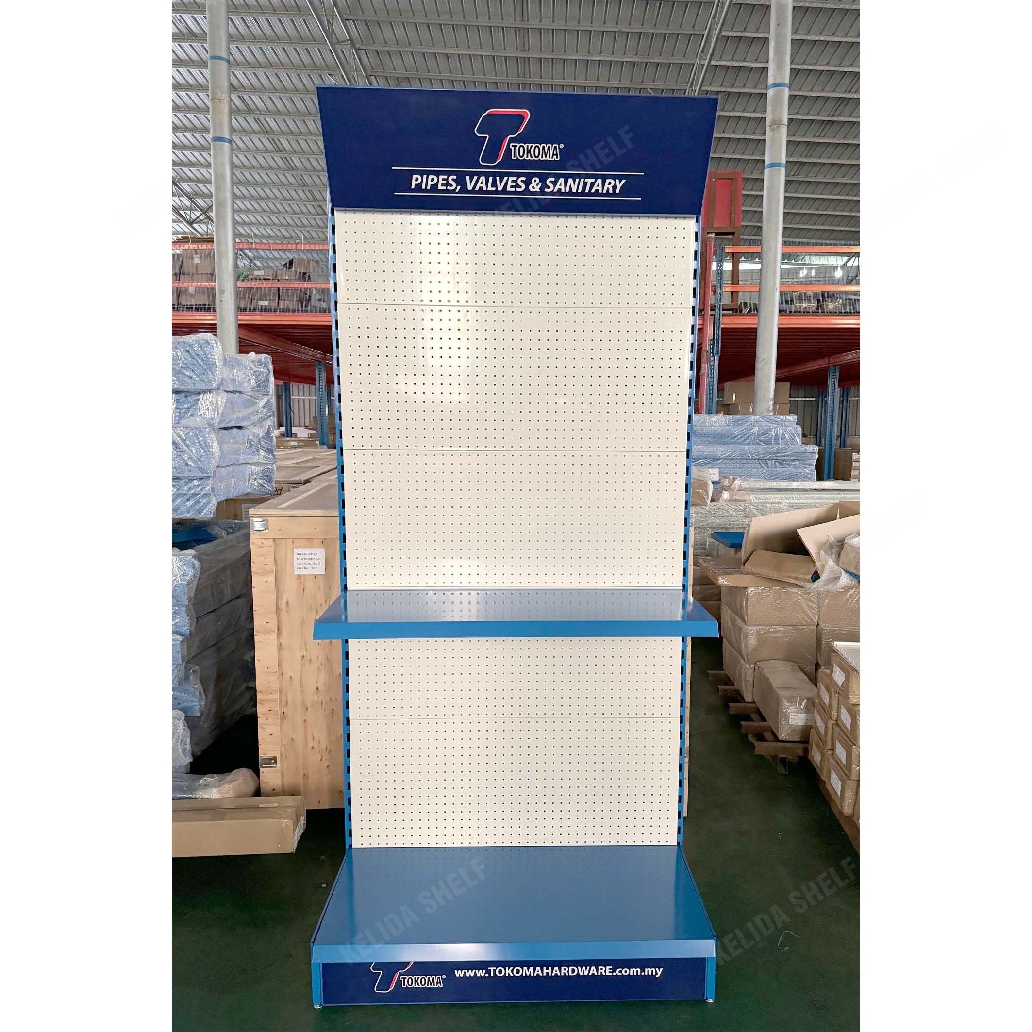 Red Exhibition Display Racks For Shops Hardware Store Hanging Pegboard Metal Display Rack