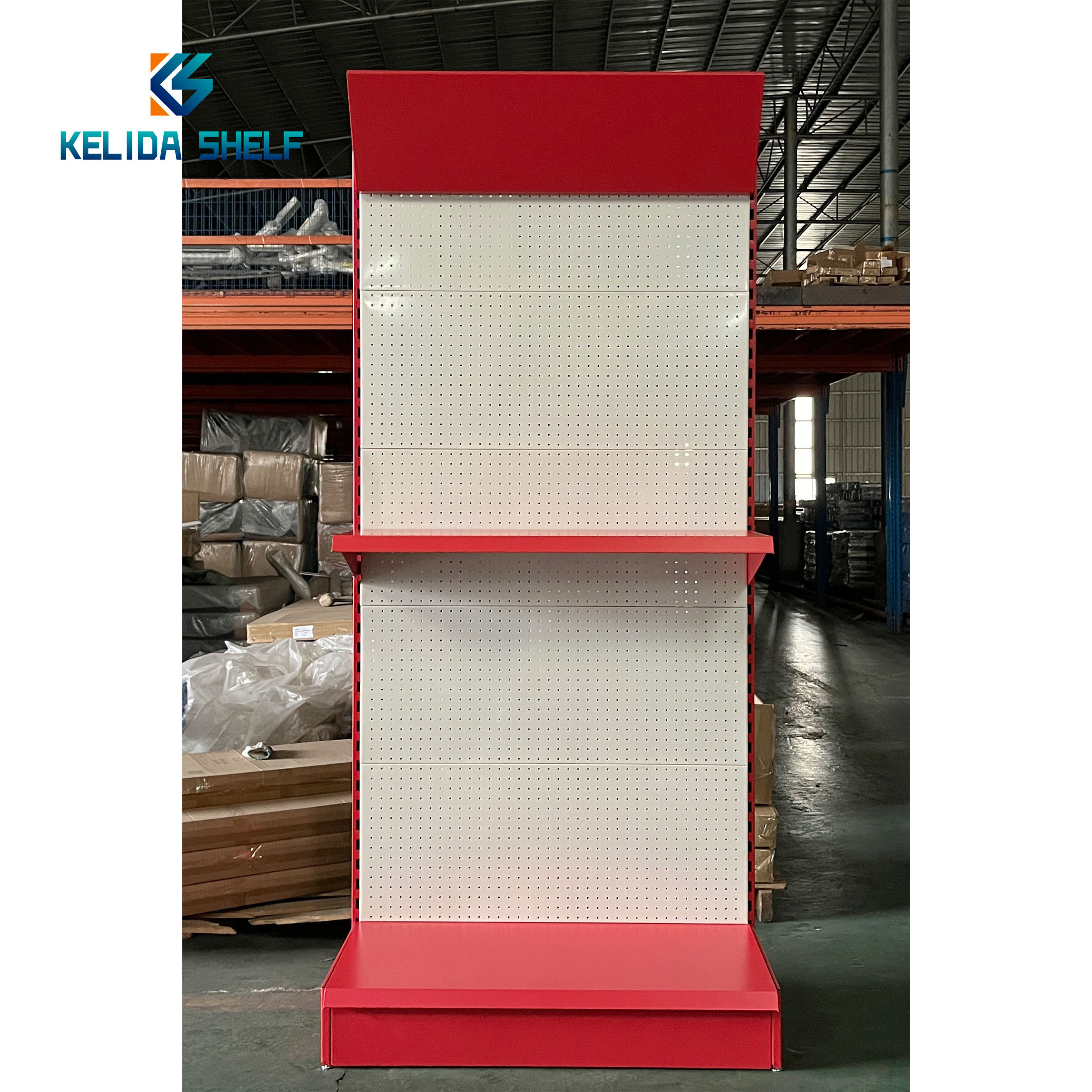 Red Exhibition Display Racks For Shops Hardware Store Hanging Pegboard Metal Display Rack