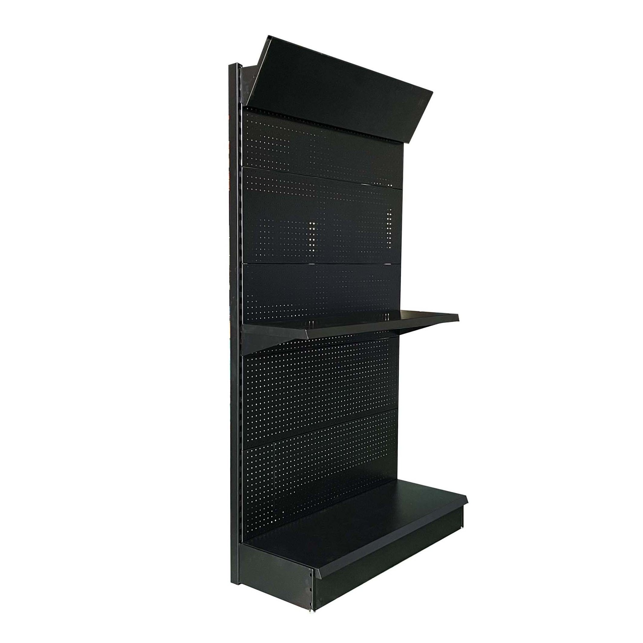 Wholesale Floor Standing Metal Pegboard Panel Shelf For Hardware Store Tool Storage Display