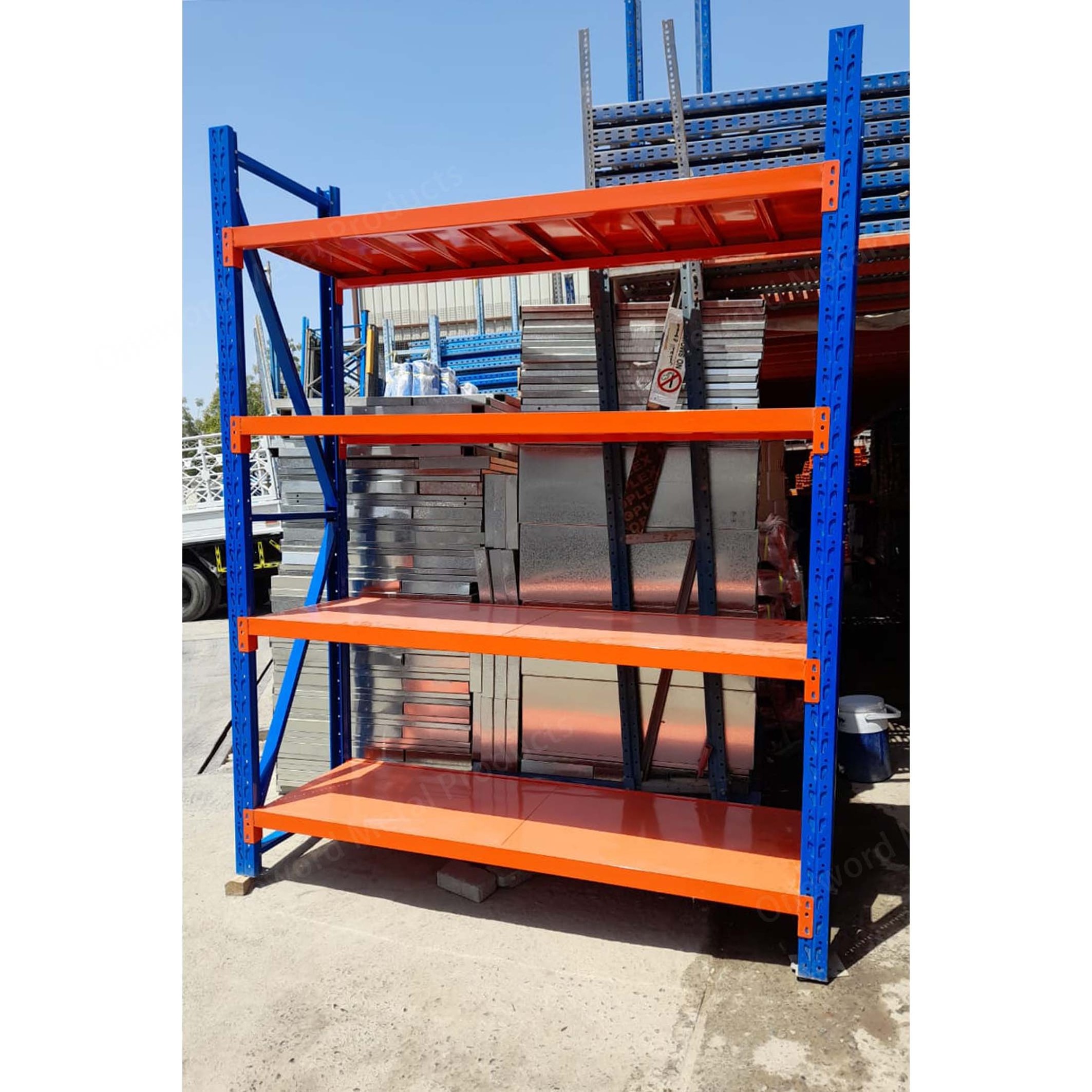 Custom Heavy Duty Shelving 4 Tier Industrial Selective Warehouse Metal Rack Storage Shelf