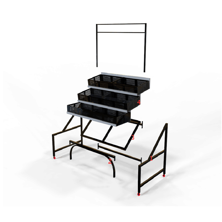 Fruit And Vegetables Customized Super Market Store Racks Shelf, Store Equipment Shelf