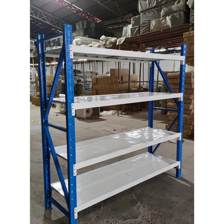 Blue White Warehouse Rack Wholesale Medium Duty Storage Steel Rack Manufacturer Industrial Warehouse Racks