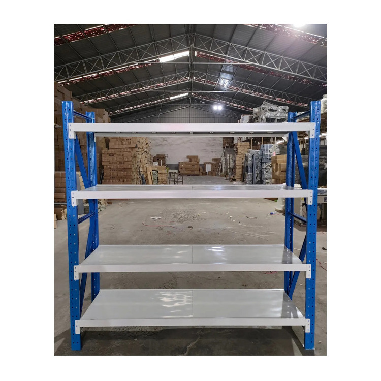 Blue White Warehouse Rack Wholesale Medium Duty Storage Steel Rack Manufacturer Industrial Warehouse Racks