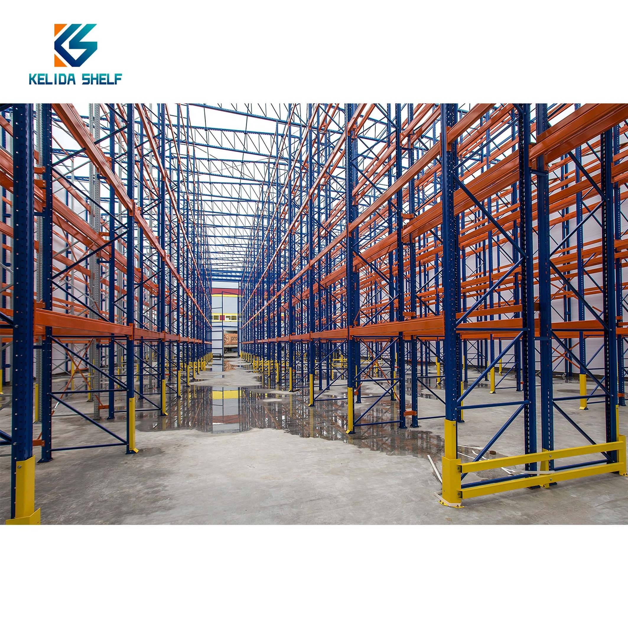 High Density Steel Warehouse Metal Van Rack System Heavy Duty Shelving Single Deep Industrial Pallet Rack Shelving