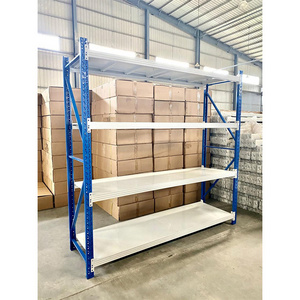 Blue White Warehouse Rack Wholesale Medium Duty Storage Steel Rack Manufacturer Industrial Warehouse Racks