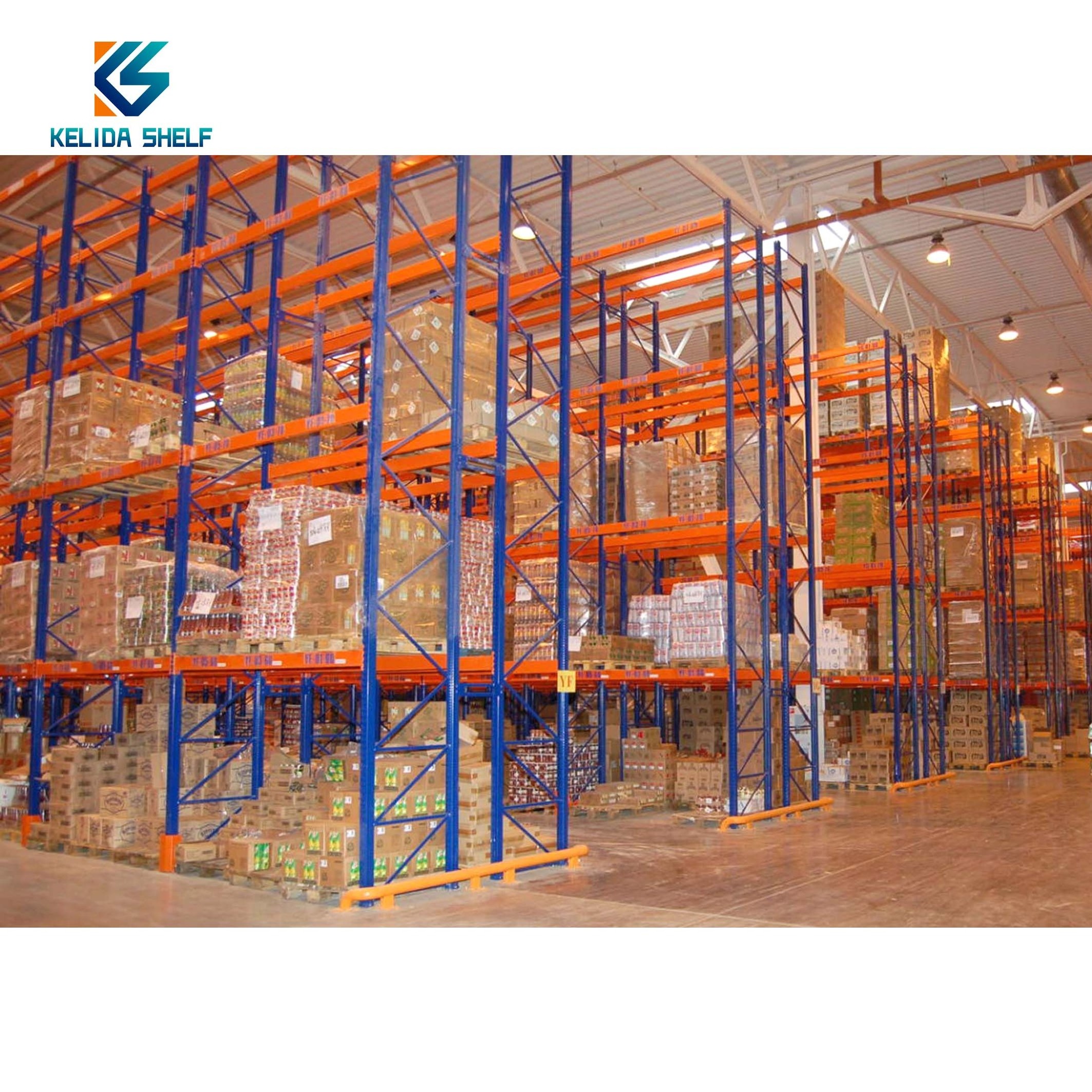 High Density Steel Warehouse Metal Van Rack System Heavy Duty Shelving Single Deep Industrial Pallet Rack Shelving