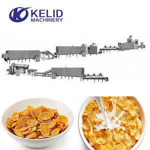 Full Automatic Crispy Maize Chocos Corn Flakes Breakfast Cereals Processing Production Line Making Machine