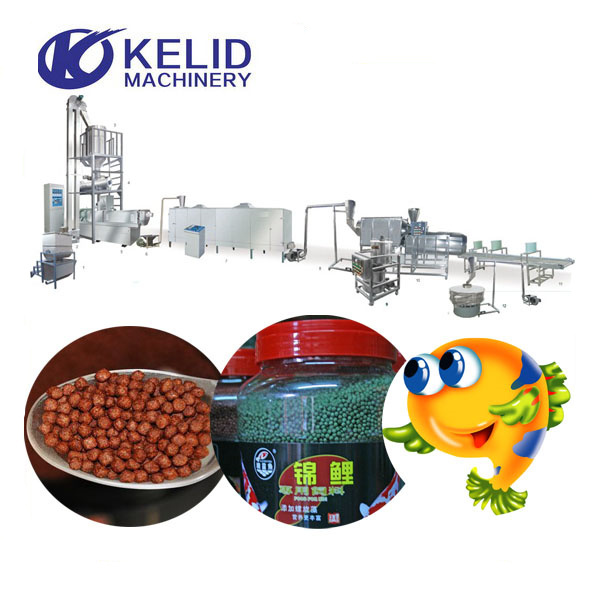 Floating Sinking Fish Feed Machinery Double Screw Fish Feed Production Line Extruder For Fish Food