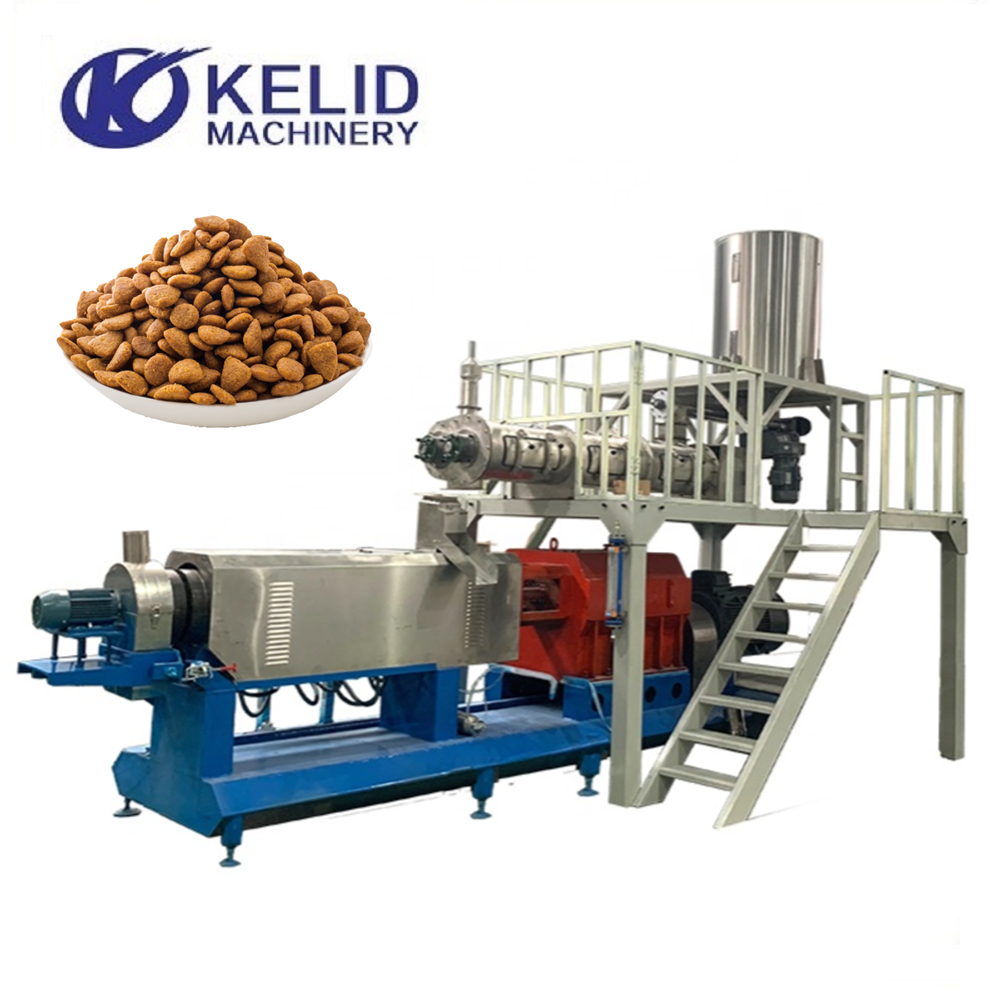 Commercial Animal Pet Fish Feed Extruder Puppy Adult Dog Food Making Machine Production Line