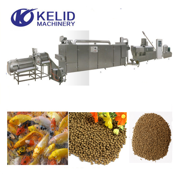 Floating Sinking Fish Feed Machinery Double Screw Fish Feed Production Line Extruder For Fish Food