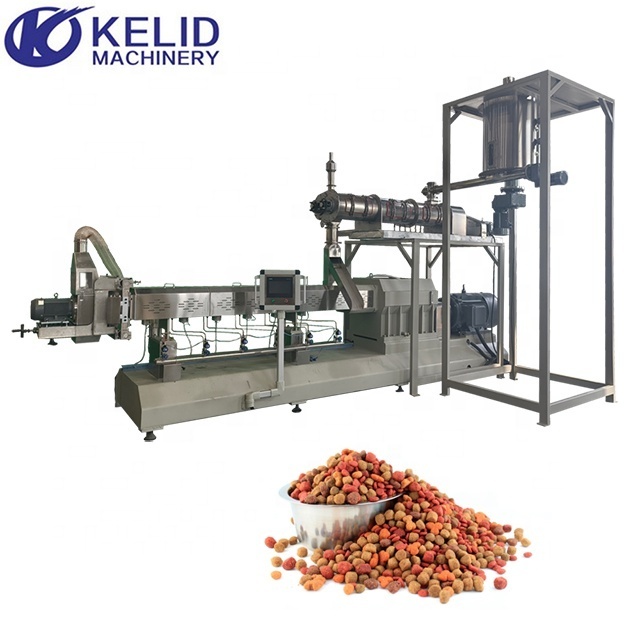 Full Automatic Pet Food Production Line Cat Kibble Dry Dog Food Pellet Processing Extruder Making Machine