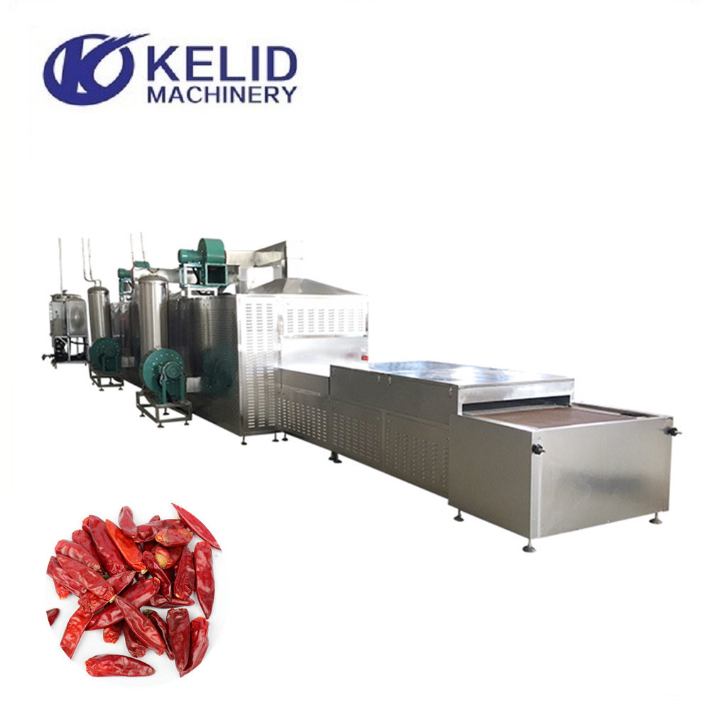 Chili Pepper And Herb Microwave Dryer Sterilization Machine