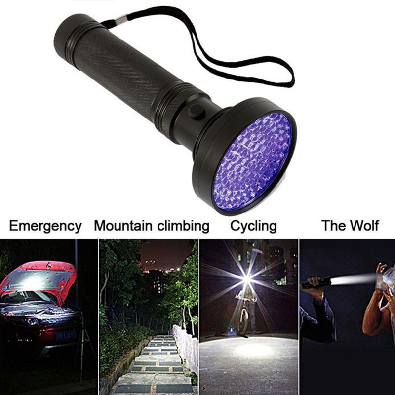 100 LED 395nm Purple Black Light Handheld Ultraviolet Flashlight UV LED Scorpion UV Torch LED Flashlight