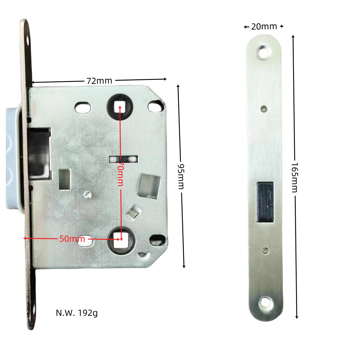 New Italian Design Strong Magnetic Lock Body Silent Latch Russia Wooden Door Lock Mortise Locks