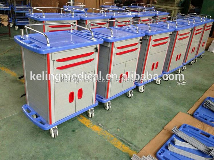 Hospital clinic trolleys hospital medical used crash carts for sale IV pole customization crash cart