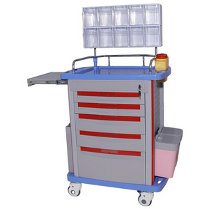 Hospital clinic trolleys hospital medical used crash carts for sale IV pole customization crash cart