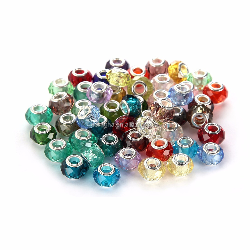 Hot Selling Faceted Glass 50 pcs Mix Color Glass Beads for Jewelry Making