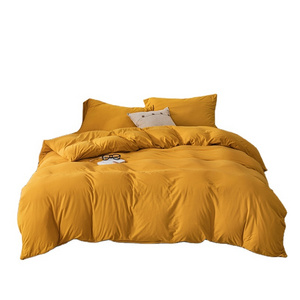 2024 new model high-end light luxury gentle Comfortable sunshine yellow 100% cotton quilt cover  bedding four-piece set