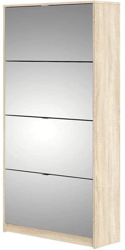 Big size large designs with mirror door wood flip modern storage rack shoe cabinet