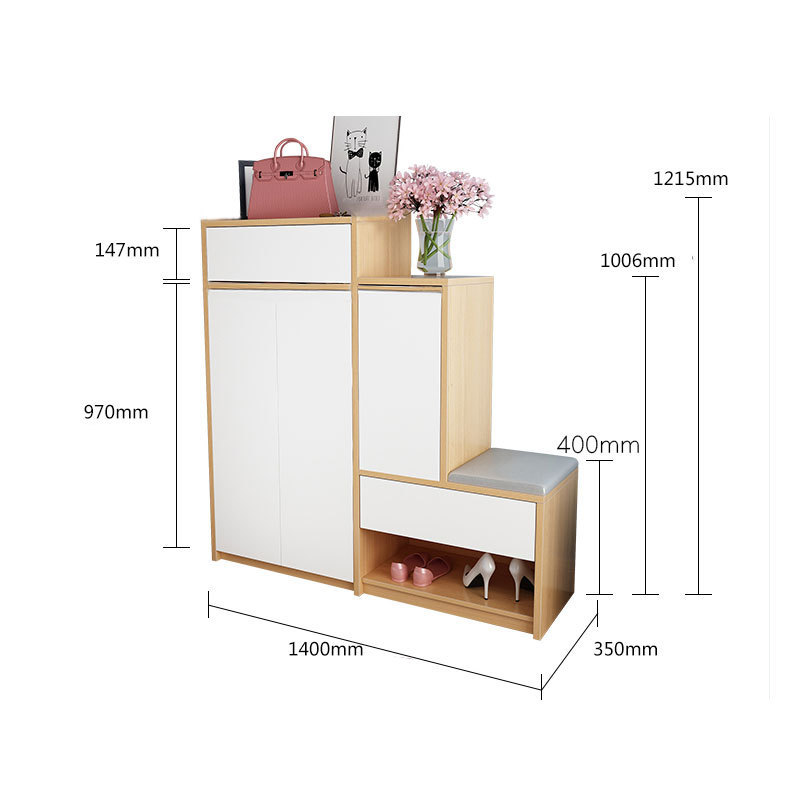 corner shoe cabinet bench with doors and cushion live room panel furniture