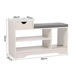 Hall shelf white smart rotating 3 layer sliding door ultra-thin cheap outdoor MDF many holes shoe cabinet