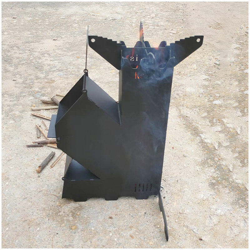 Rocket stove wood burning rocket fire stove custom factory price camping outdoor rocket stove