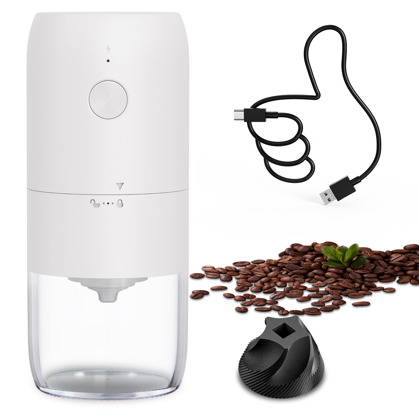 Portable Rechargeable Coffee Grinder Usb Coffee Grinder Electric Coffee Grinder