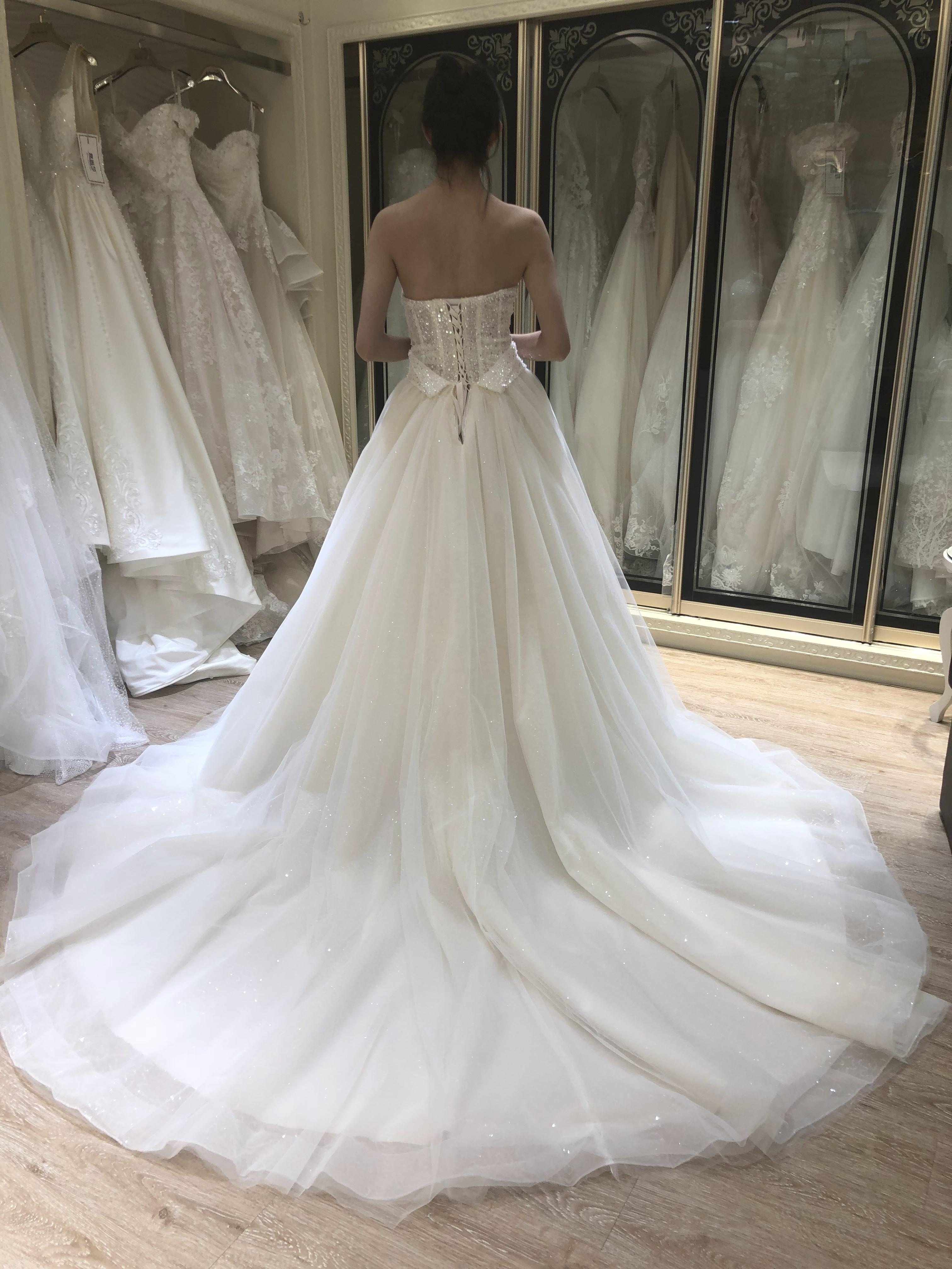 2021 strapless sweetheart ball gown wedding dress gown turkey istanbul