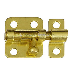 2 Inch Brass Slide Security Barrel Bolt Clasp, Straight Cranked Neck Door Lock Latch, Surface Gate Security Door Catch Lock Bolt