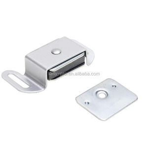 Aluminum Magnetic Cabinet Catch Shell Wardrobe Double Magnet Lock Latch Furniture Kitchen Cupboard Door Catch Closure