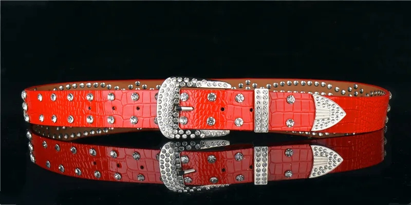 BB Simon Luxury Crystal Shiny Women Leather Belts Unisex Diamond Studded Rhinestone Western Cowboy Fashion Fancy Designer belt