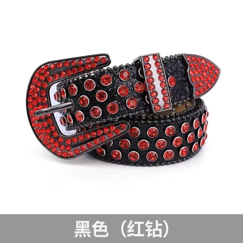 BB Fast Delivery Luxury Crystal Men Women Unisex Belt Diamond Studded Rhinestone Belts Western Sparkle Designer Leather Belts