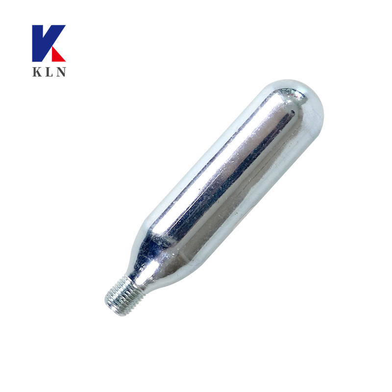 16g Co2 Cartridge Tire Inflator Steel Bike and Bubble Machine High Pressure Metal Cylinder Air High Pressure Gas  KLN